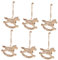 EXCEART 6St Schaukelpferd Ornament holzige Einrichtung Weihnachtsschmuck Christbaumschmuck anhänger Urlaub Holzscheiben schaukelpferd weihnachtsdeko hängendes hölzern