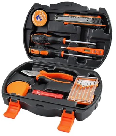 copap Mini Werkzeug Set, kleiner Werkzeugkoffer, Werkzeugkoffer Gefüllt, Fahrrad Auto Werkzeug-sets für Reparaturen, DIY Werkzeugset Geschenk, Tragbar Werkzeugkasten für Heimarbeit, Garage, Reisen