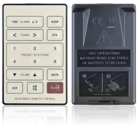 RETROSUN Replacement Soundbar Remote Control for Bose Wave Radio CD Sound Bar, Compatible with AWR1-1W AWR1-2W AWR1-1G AWR113 AWR131 AWR1W1 AWR1G1