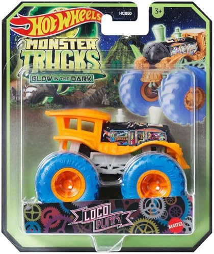 Hot Wheels Monster Trucks - Camion fosforescenti in scala 1:64 (Loco Punk)