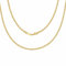 DJADEE Schlangenkette Kette 24 Karat vergoldet wasserfest 1,2-3 mm breit 40-80 cm lang Hypoallergen Messing Halskette für Damen Herren Kinder gestempelt Hellgold (2 mm x 60 cm)