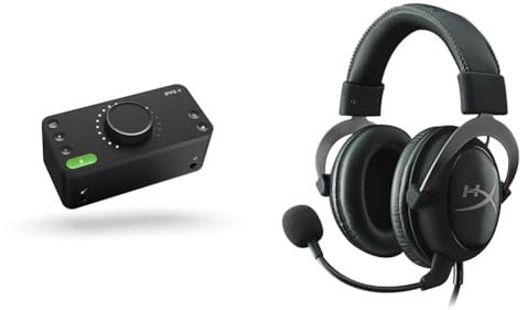 Audient EVO 4 USB Audio Interface sound card for music production (2 in / 2 out USB audio-interface & HyperX Cloud II – Gaming Headset PC/PS4/Mac/Mobile, gunmetal - 53 mm Driver Size
