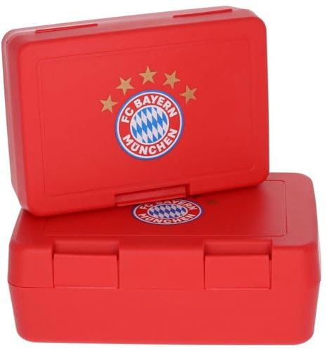 FC Bayern München Brotdose - 5 Sterne - 2er-Set Brotbüchse | Rot | Frühstücksbox FCB