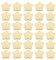 Rtppyakk Platos desechables dorados con forma de estrella, 30 unidades, para accesorios de vajilla, color dorado