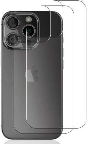 AnnhanT Rückseite Schutzfolie für iPhone 16 Pro für Panzerglas 2 Stück, 9H Härte Anti-Kratzen Schutzglas, Zurück Glasfolie Hinten Folie für iPhone 16 Pro