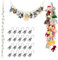 2M Stuffed Animal Storage Chain mit 20 Metallklammern Kuscheltier Aufbewahrung Stofftier Aufbewahrung Soft Toy Storage Tube für Kinderzimmer,Von HüTen,Socken,Weihnachtskarten, Raumdekoration