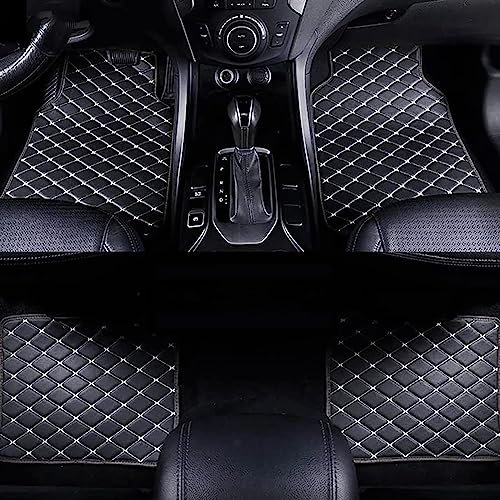 FCOLTIFQ 4 Stück Auto Leder FußMatten Für Hyundai i30 N(PD) i30 N Line(PD) 2000-2024, wasserdichte rutschfeste Automatten Vorderseite und Rückseite FußMatten Allwetter Teppiche Schutz Autozubehör