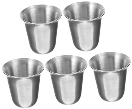 Cabilock 5 Religiöse Becher Aus Edelstahl für Die Kirche Kommunion Stapelbar Silberfarben Leicht Zu Reinigen