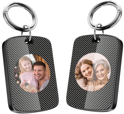TABKSOLA Schlüsselanhänger Foto, Personalized Gifts,Intelligenter Schlüsselanhänger (für Android und iOS),Individuell Anpassbar mit Beliebigen Motiven,Personalisiertes Geschenk(2 pac)