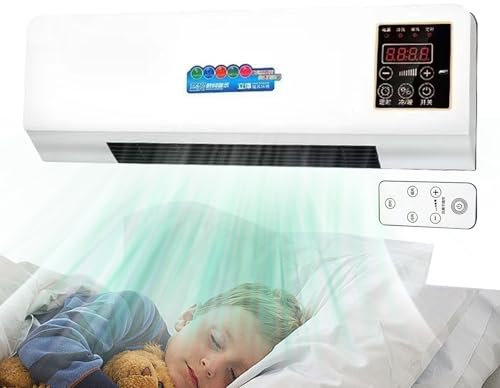 Nybhyjka Admirador De Pared, Unidad De Refrigeración Multifuncional Para Habitación - Dispositivo Compacto De Admirador, Calefactor Eléctrico Silencioso, Electrodoméstico Para Sala