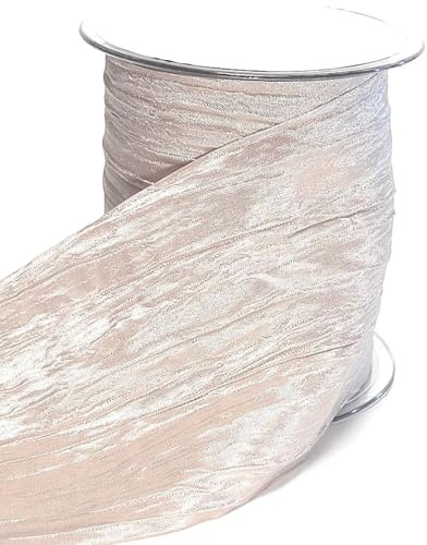 s.dekoda Tischband Crash 15m x 100mm Grau Crashband glänzend Dekoband Crashstoff Knitterband [D2234-415]