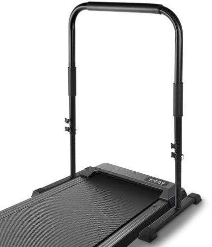 Upgraded Walking Pad Handle Bar, Strong Stable Heavy-Duty Steel Treadmill Handrail, Fits for Walking Pad no More Than 21.7 Wide, Adjustable Handrail Height (Max 43), Black