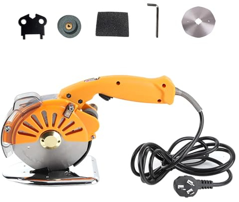 Ciseaux Electrique Tissu Couture, Machine Cutter Electrique à Vitesse Réglable avec Outil D'affûtage de Couteau, pour Cuir, Tissu Multi-Couche(≤3.3cm/1.2in)