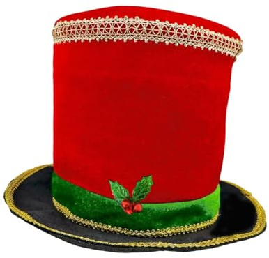 Perfeclan Ringmaster Top Hat Funky Nutcracker Hat for Family Gatherings Dress up Holiday, style 5