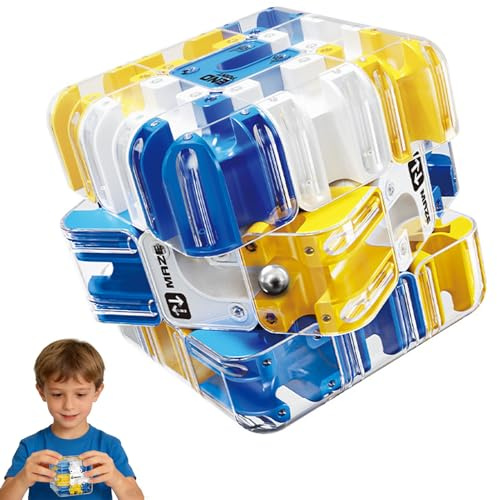 DFADKYWU 3D Labyrinth würfel Puzzle Spiel, Zauberwürfel, Labyrinth Kugel 3D Puzzles Spielzeug Interaktives, Praktisches Gehirntrainings Stressabbau für Stressabbau Konzentration Logiktraining