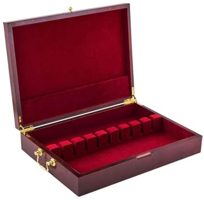 FLCPJGV Boîte de Rangement pour Couverts, étui de Rangement En Bois avec Poignée et Doublure