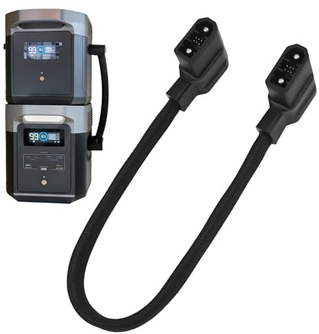 XT150 Extra Batteriekabel kompatibel mit EcoFlow Delta Max, Delta 2, Delta 3 (Plus/1500) & Wave 2/3, 50,8 cm verbesserte geflochtene Kabelverarbeitung, nicht kompatibel mit Delta Pro/Pro 3/Ultra/3 Max