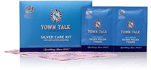 Town Talk Silver Care Kit- Polishing Cloth & Cleaning Sachets