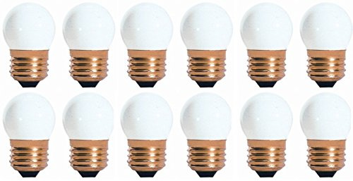 25 Pack 7.5 Watt S11 Medium Base 130 Volt 2500 Hour Ceramic White Sign or Indicator Lightbulb