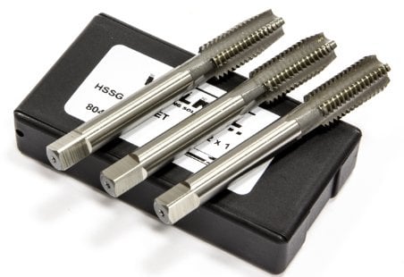 Volkel 814/066S HSS-Gewindebohrer, fein, metrisch, 16 mm x 1,5 mm, 3-teilig