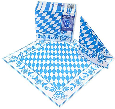 Duni 60 Zelltuch Servietten Bayrische Raute 40cm x 40cm