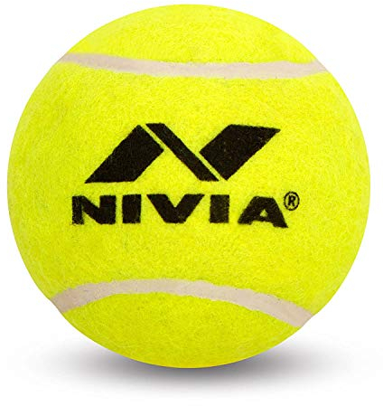 Nivia Heavy Tennis Ball Cricket Ball (Pack of 6), Yellow