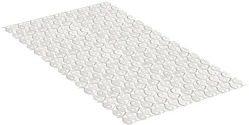 Tatay Alfombra de Bañera Antideslizante de PVC con Ventosas, Resistentes a Moho y Microbios, Anti-Bacteriano, Diseño Piscis, Blanco Pergamón. Medidas 70 x 36 cm