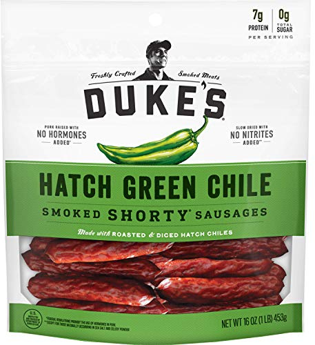 Duke's Pork Hatch Green Chile Smoked Shorty Sausages, 16 oz.