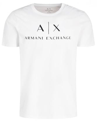 Armani Exchange Herren 8nztcj T-Shirt, Weiß, M