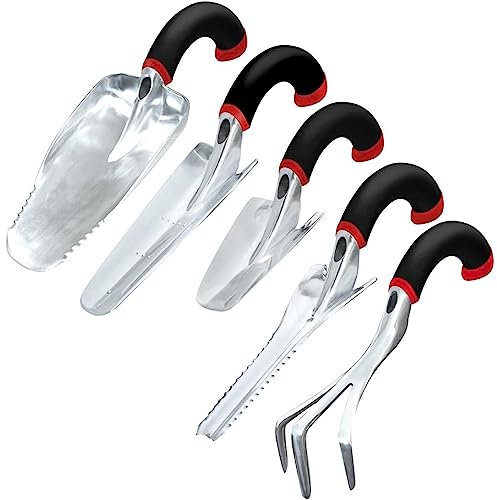 Radius Garden 5tlg Blau Ergonomische Hand Werkzeug Set rot
