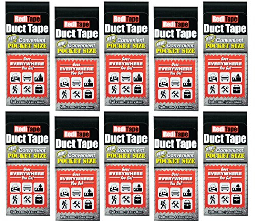 reditape Basic Pocket Größe Duct Tape 10 Pack Black - 10940