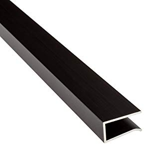 tktrading24 G03 LED Premium Glaskantenprofil Schwarz - Kühlendes LED-Profil - 1 meter