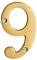 eSplanade 4 Brass House Hotel Door Number Plaque Sticky Numeric Numerical Digit 0-9 (9 (Nine))