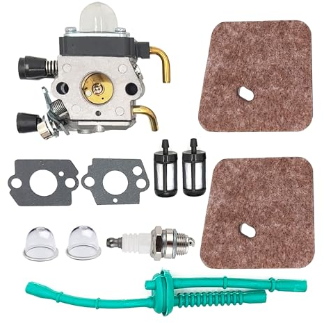 Hippotech Carburador C1Q-S97 con Kit de Línea de Combustible Filtro de Aire para STIHL FS38 FS45 FS46 FS55 KM55 HL45 FS45L FS45C FS46C FS55C FS55R FS55RC String Trimmer Weed Eater