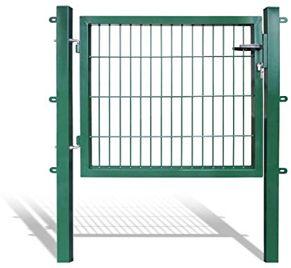 Koll Living Gartentore für Stabmattenzaun - Farbe und Höhe wählbar - inkl. Pfosten und Befestigungsmaterial (Gartentor H 80 x B 100 cm, grün)