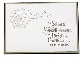Trauerkarte mit Umschlag, edel und handgemacht | Hochwertige Materialien, Beileidskarte zum Abschied