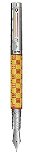 Montegrappa Harry Potter House Colours Füllfederhalter Gryffindor aus Edelstahl und Messing in der Farbe Silber-Gelb-Orange Federstärke: F, Länge: 14,1cm, ISHPR2GF