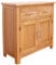 Aurotrice OAK Small Sideboard Living Room Storage 2 Doors 2 Drawers Mini Sideboard Natural