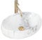 Rea Waschbecken Waschtisch Aufsatzwaschbecken Keramik Handwaschbecken Aufsatz Waschschale Oval Granit 33x48