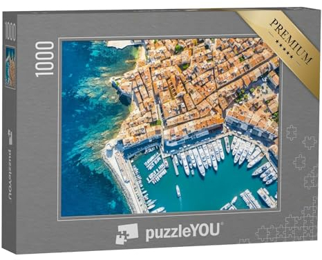 puzzleYOU: Puzzle 1000 Teile „Blick auf Saint-Tropez, Cote d'Azur, Frankreich“ – aus der Puzzle-Kollektion Frankreich