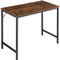 TecTake® Scrivania Moderna, Scrivania Regolabile In Altezza, Design Industriale, in Legno, Struttura In Acciaio, Tavolo da Studio o da Ufficio - 80x50x75,5 cm, Industriale Scuro