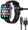Blueshaweu Ladekabel Kompatibel mit AMZSA P45 Smartwatch 1,8 Zoll, Kabel Ladegerät Ladestaion für KIQULOV/Aooden/AKUMAKA/AMZSA P45 Smartwatch (schwarz)