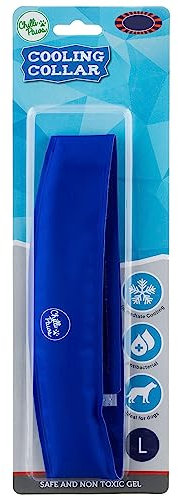 Cooling Dog Collar - Summer Non-Toxic Gel Ice Bandana - Comfortable Cooling Neck Wrap - Adjustable Straps- Relieves Heat Stress - Water-Resistant or Waterproof - Lightweight and Breathable - Large