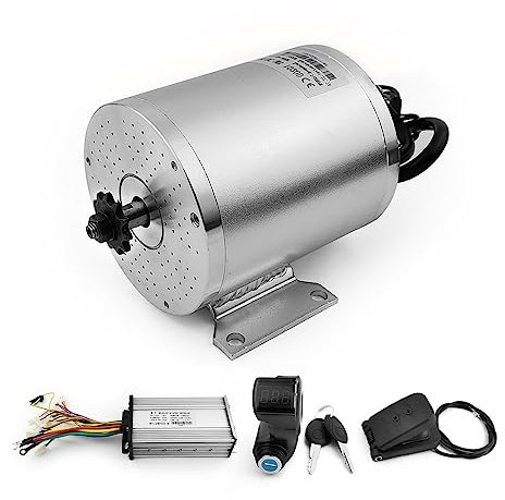 L-faster MY1020 1000 W 48 V Go-Karts E-Bike Scooter DC High Speed bürstenloser Motor mit Controller Pedal Gashebel Kit (48 V 1000 W)