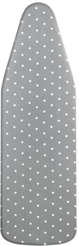 LEEWEITAS Copriasse da stiro, extra large, con parte superiore in 100% cotone e imbottitura spessa, facile da montare e resistente alle bruciature (pois grigi, XXL)