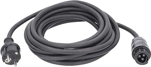 as - Schwabe Netzanschlussleitung für Wechselrichter 5 m, Betteri-Kupplung BC01, Gummischlauchleitung H07RN-F 3G1,5, Schutzkontaktzentralstecker IP44, 230V, 71871