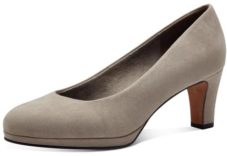 MARCO TOZZI Damen Pumps mit Trichterabsatz Vegan, Braun (Taupe), 38 EU