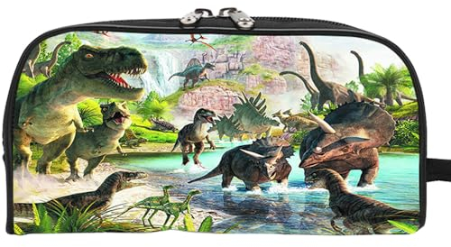 YGCHEN Mäppchen Dinosaurier Federmäppchen Kinder Schreibwaren Tasche Große Kapazität Dino Federtasche Pencil Case Dinosaurier Bleistift Organizer Schulmäppchen Junge