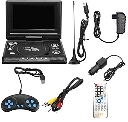 Portable DVD Player for Cars, 7.8 Inch Portable HD Display, VCD, MP3, DVD, USB, with TV/FM/USB