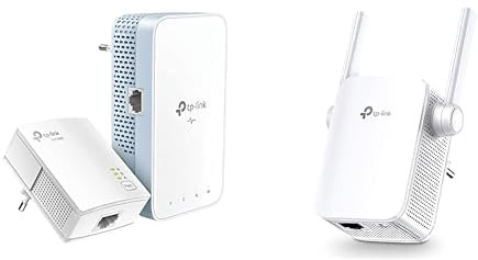 TP-Link TL-WPA1000 KIT Adaptateur réseau CPL 1000 Mbit/s Ethernet/LAN WiFi & Répéteur WiFi RE305 Amplificateur WiFi AC1200, WiFi Extender jusqu'à 120㎡, répéteur WiFi Puissant